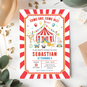 Circus Carnival Birthday Invitation