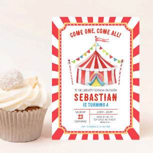 Circus Carnival Birthday Invitation