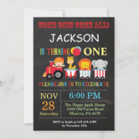 Circus Carnival Birthday Party Invitation