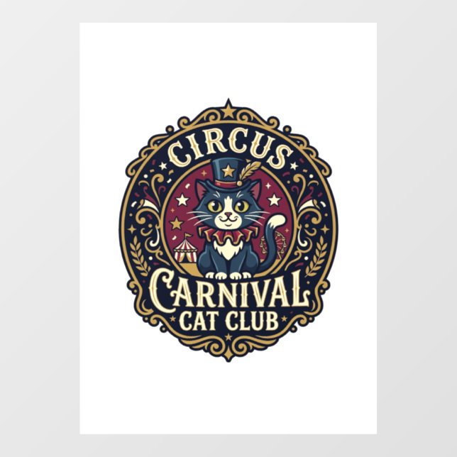 Circus Carnival Cat Cat Dad Gift Idea - Circus Car (Sheet)