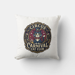 Circus Carnival Cat Cat Dad Gift Idea - Circus Car Cushion