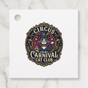 Circus Carnival Cat Cat Dad Gift Idea - Circus Car Favour Tags