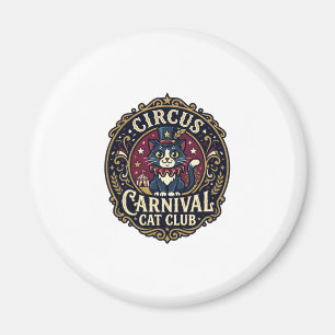 Circus Carnival Cat Cat Dad Gift Idea - Circus Car Magnet