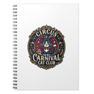 Circus Carnival Cat Cat Dad Gift Idea - Circus Car Notebook