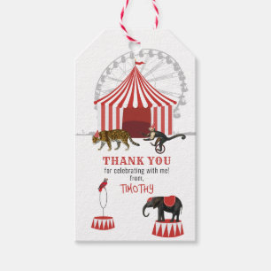 Circus Carnival Festival Theme Big Top Birthday Gift Tags