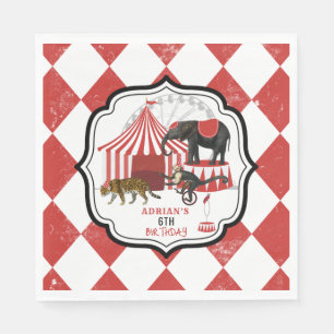 Circus Carnival Festival Theme Big Top Birthday Napkin