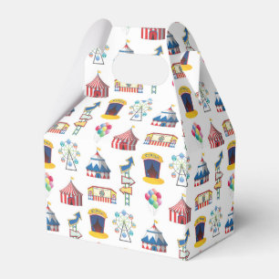Circus Carnival Icon Pattern Favour Box