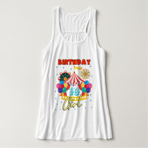 Circus Carnival Party Girl Theme Custom Singlet
