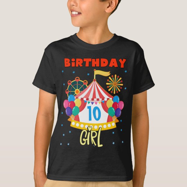 Circus Carnival Party Girl Theme Matching T-Shirt (Front)