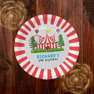 Circus Carnival Theme Birthday Party Paper Plate