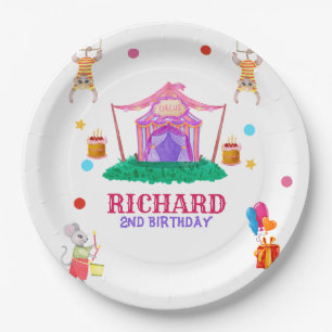 Circus Carnival Theme Colourful Birthday Party Paper Plate