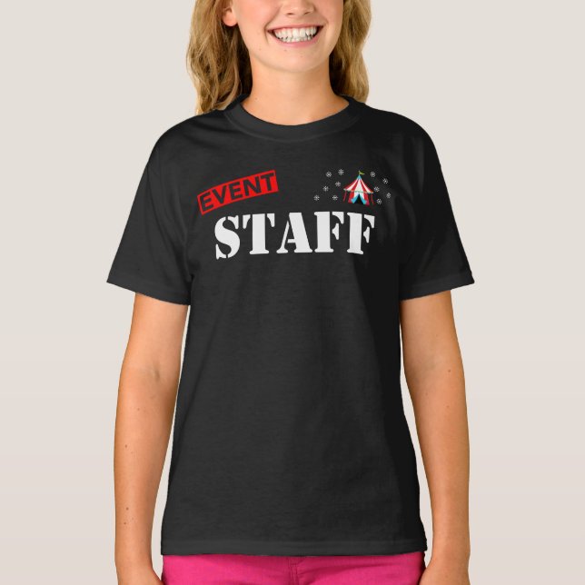 Circus Carnival Themed Birthday Party Event Staff T-Shirt (Front)