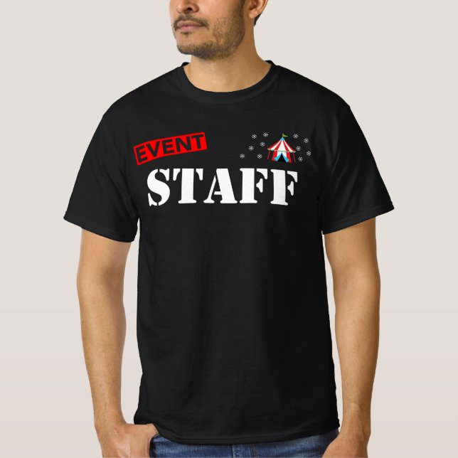 Circus Carnival Themed Birthday Party Event Staff T-Shirt (Front)