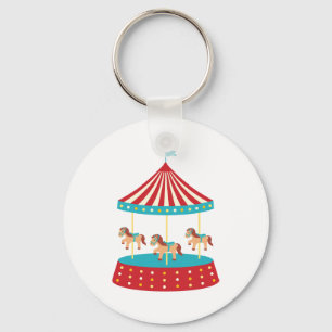 Circus Carousel Key Ring