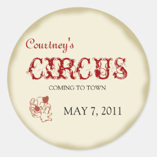 Circus Childrens Birthday Sticker