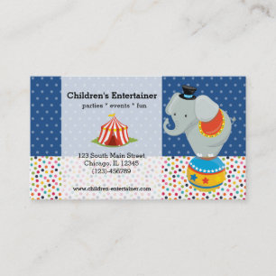 Circus * choose background colour business card