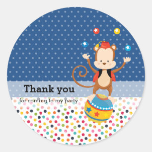Circus * choose background colour classic round sticker