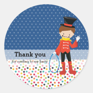 Circus * choose background colour classic round sticker