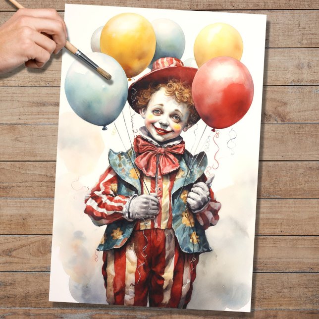 Circus Clown 1 Decoupage Paper (Creator Uploaded)