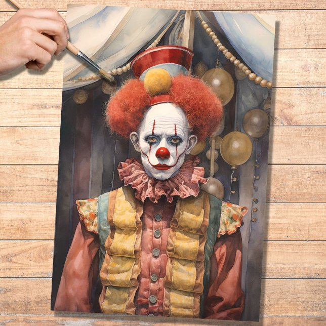 Circus Clown 3 Decoupage Paper (Creator Uploaded)