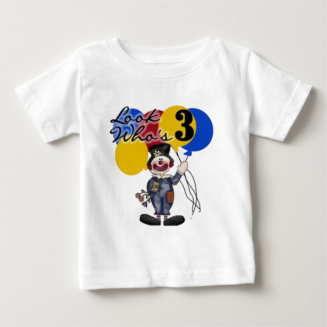 Circus Clown 3rd Birthday Tshirts and Gifts (Front)