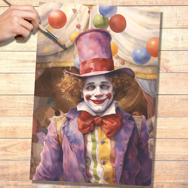 Circus Clown 5 Decoupage Paper (Creator Uploaded)