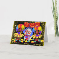 Circus Clown Birthday Buddies Card
