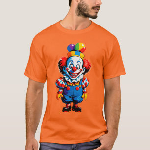 Circus Clown Character With Colourful Costume T-Shirt