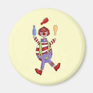 Circus Clown Juggling Magnet