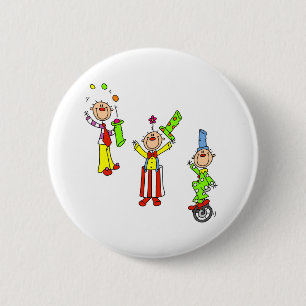 Circus Clowns 6 Cm Round Badge