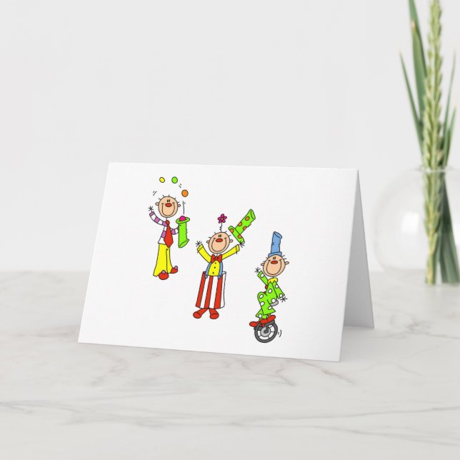 Circus Clowns Card (Front)