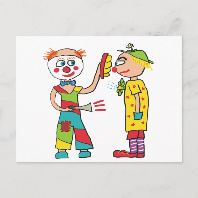 Circus Clowns Postcard (Front)