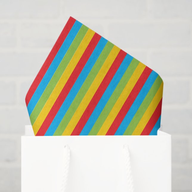 Circus Coloured Stripes Tissue Paper (Gift Bag)
