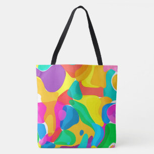 Circus Colours Chaos Abstract Art Pattern Large To Tote Bag