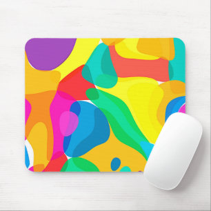 Circus Colours Chaos Abstract Art Pattern Mouse Pad