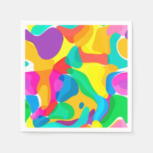 Circus Colours Chaos Abstract Art Pattern Napkin