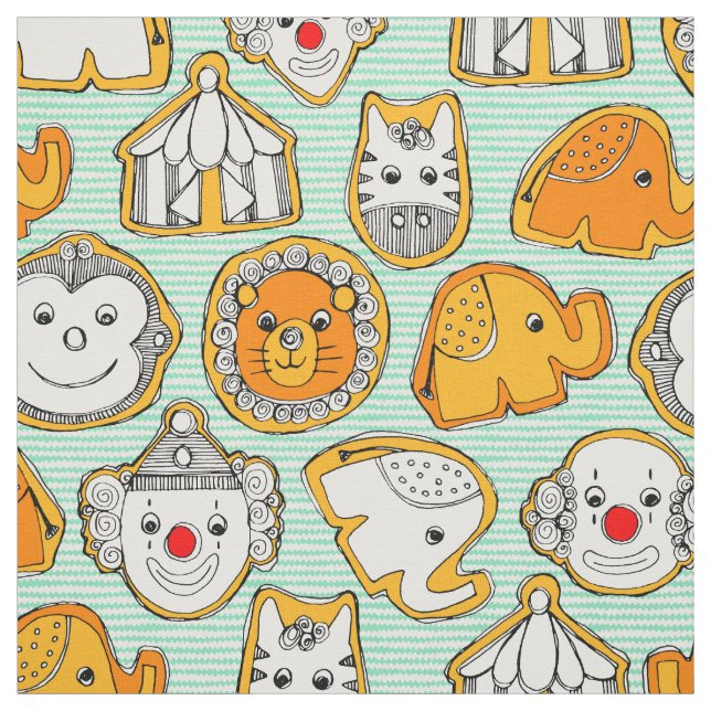 circus cookies fabric (Swatch)