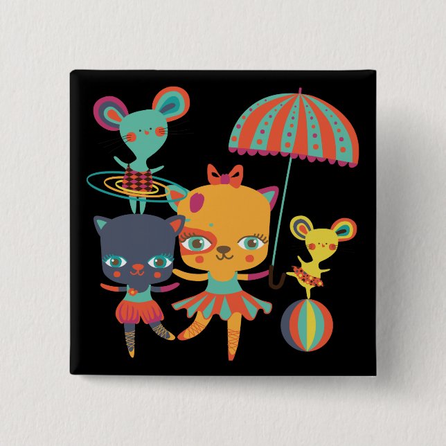 Circus Cuties 15 Cm Square Badge (Front)