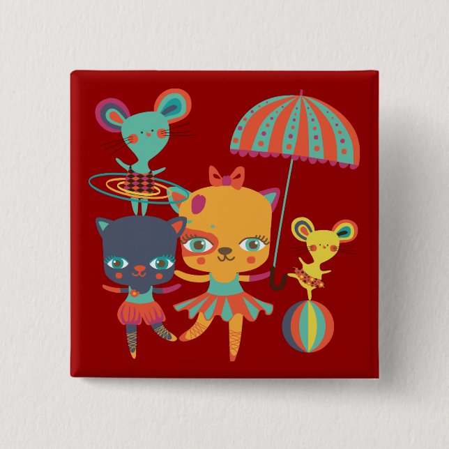 Circus Cuties 15 Cm Square Badge (Front)
