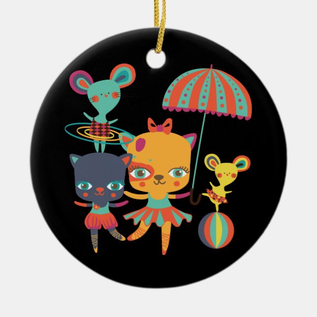 Circus Cuties Ceramic Tree Decoration (Front)
