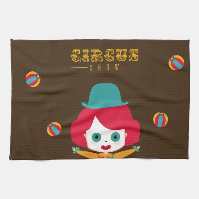 circus design tea towel (Horizontal)