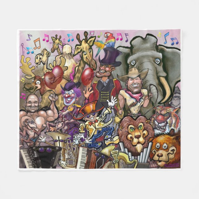 Circus Dream Fleece Blanket (Front (Horizontal))
