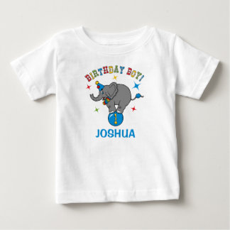 Circus Elephant 1st Birthday Baby T-Shirt