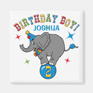 Circus Elephant 2nd Birthday Magnet