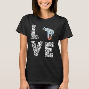 Circus Elephant Ball Balancing Love Leopard Carniv T-Shirt