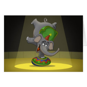 Circus Elephant Cards