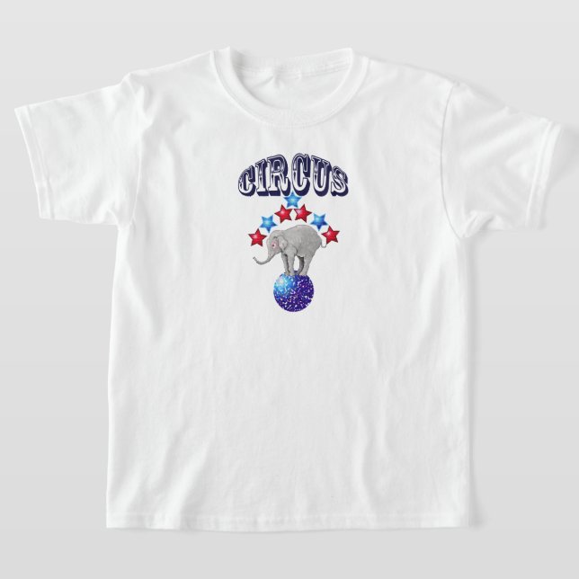 Circus Elephant Carnival T-Shirt (Laydown)