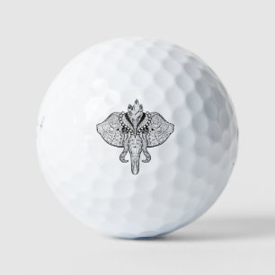 Circus Elephant Doodle Golf Balls
