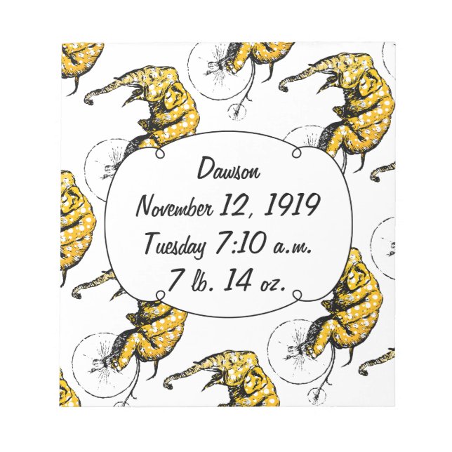 Circus Elephant Gifts Notepad (Front)