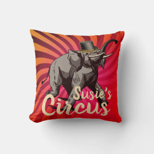 Circus elephant hat spiral customisable cushion